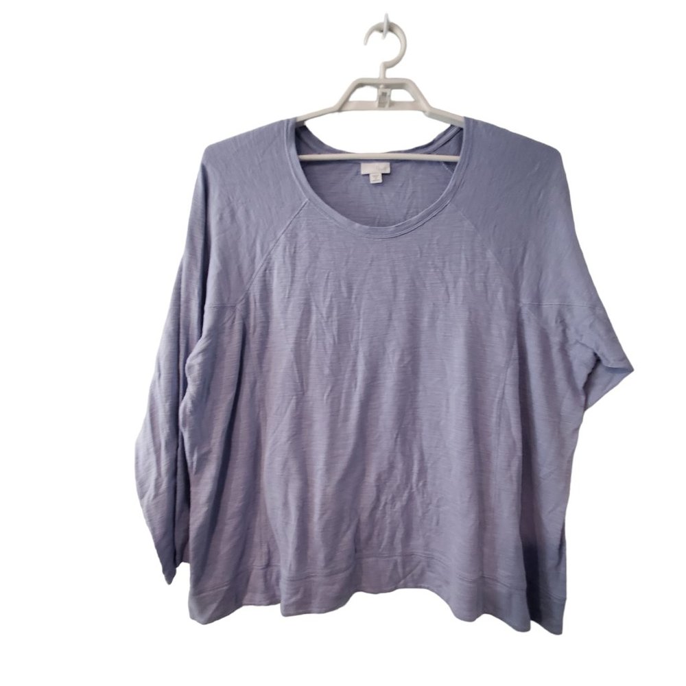 J Jill top womens size 3X blue textured knit